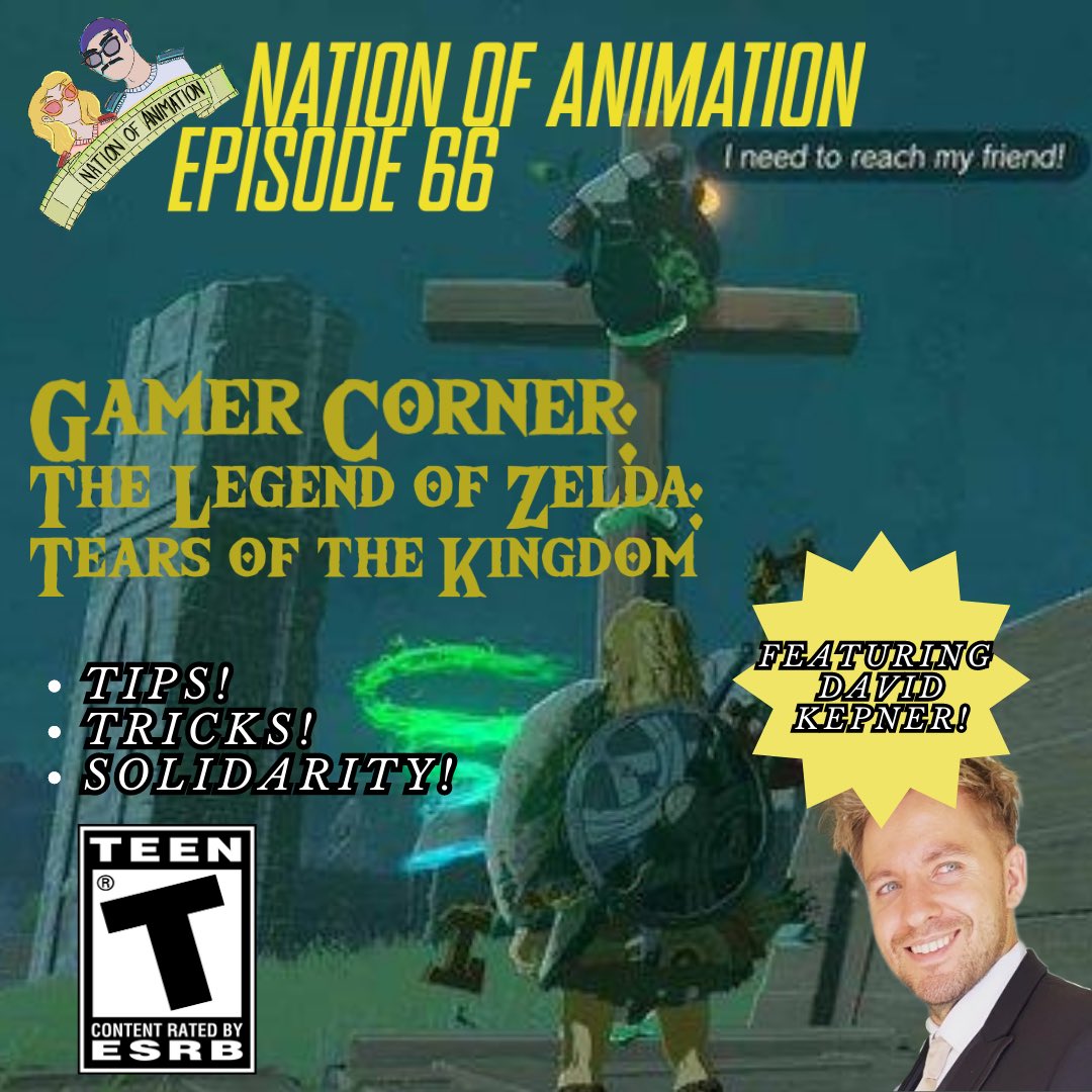 cartoonbookclub's tweet photo. We’re back with our first Strike Era episode! We’re going gamer mode, talking Tears of The Kingdom with @pdkepner ! Join us for a celebration of Nintendo’s biggest game of the year, picket line talk, and the best Zelda trivia quiz ever! https://t.co/iGK6dufK48