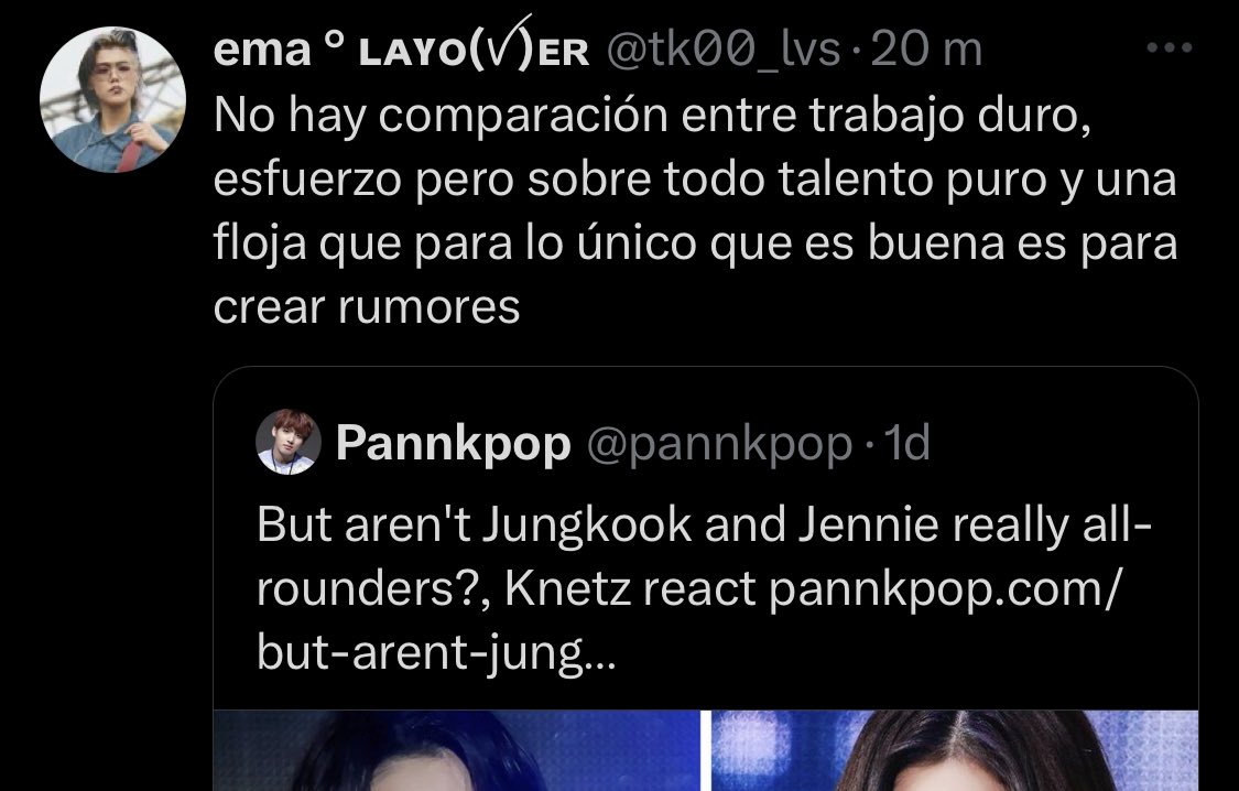 jenkomunista's tweet photo. Toda la envidia que le tienen a Jennie no cambia el hecho de que ella sea bailarina, vocalista, rapera, diseñadora, directora, editora, modelo, embajadora, guitarrista, escritora, actriz, mentora… etc esa es la definición de all rounder/Ace 🫶🏻 https://t.co/pZKYUtyBDf