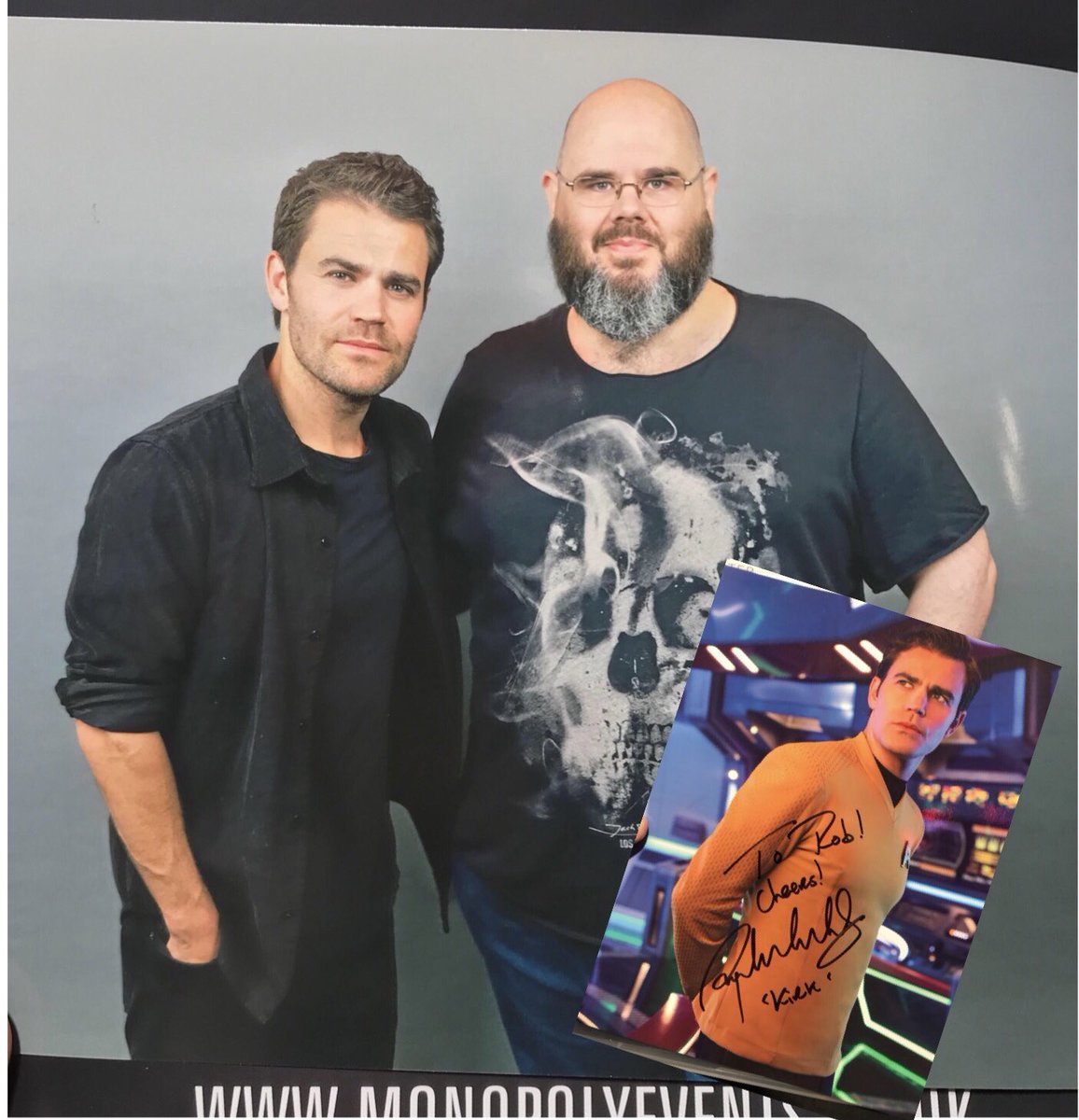 I also met the new and current Kirk from strange new worlds @paulwesley at @comconwales #comicconwales yesterday #StarTrek , another nice guest!