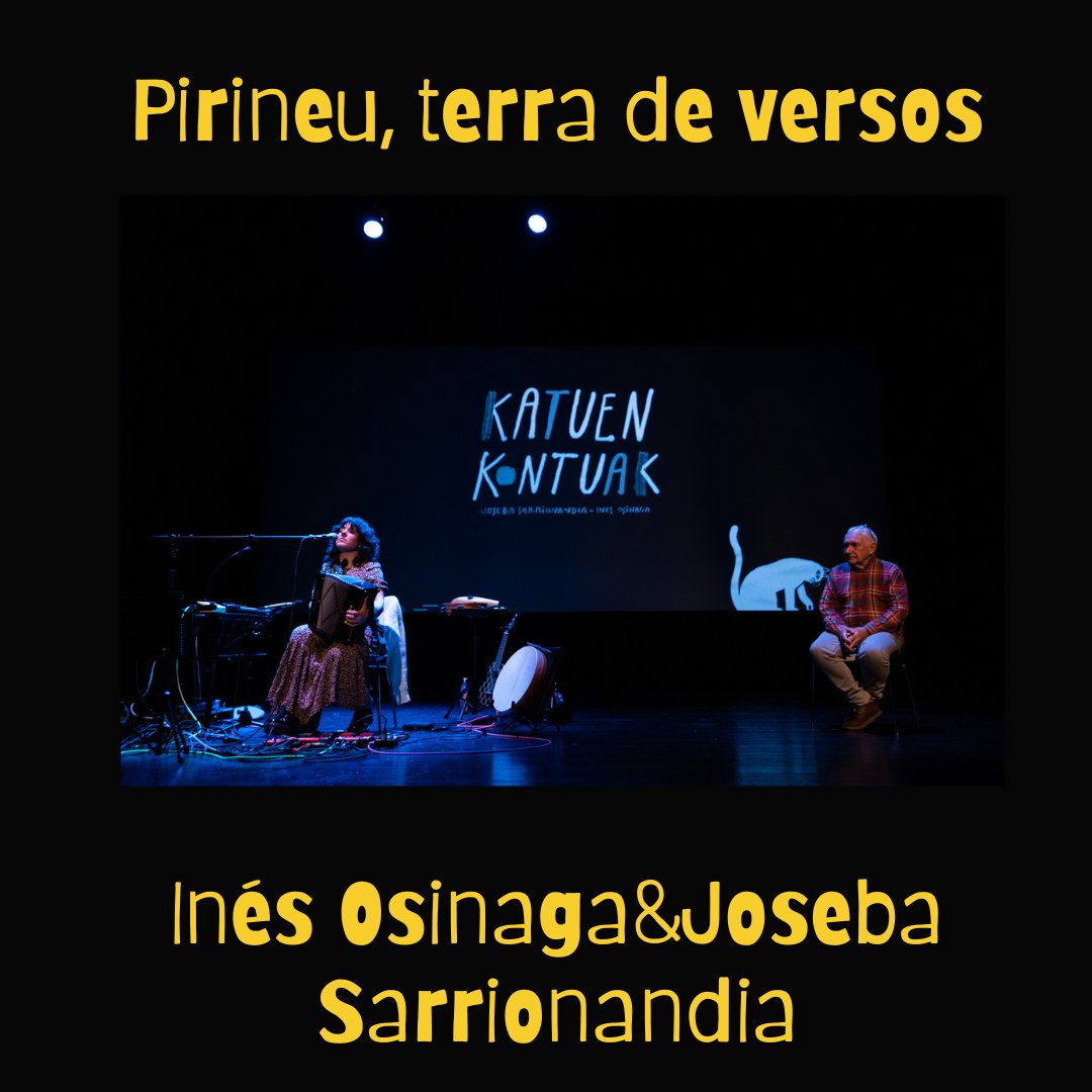 ElRefugiCoop's tweet photo. Un dels plats forts del Festival i que ens fa molta il·lusió😊
Des d'Euskal Herria rebrem la visita de la músic Inés Osinaga i el poeta Joseba Sarrionandia i el seu espectacle Katuen Kontuak 📚😊
🏔️Pirineu, terra de versos🏔️
26 i 27 d'agost: #LaSeu i #Ripoll https://t.co/zbqrq5dNmn