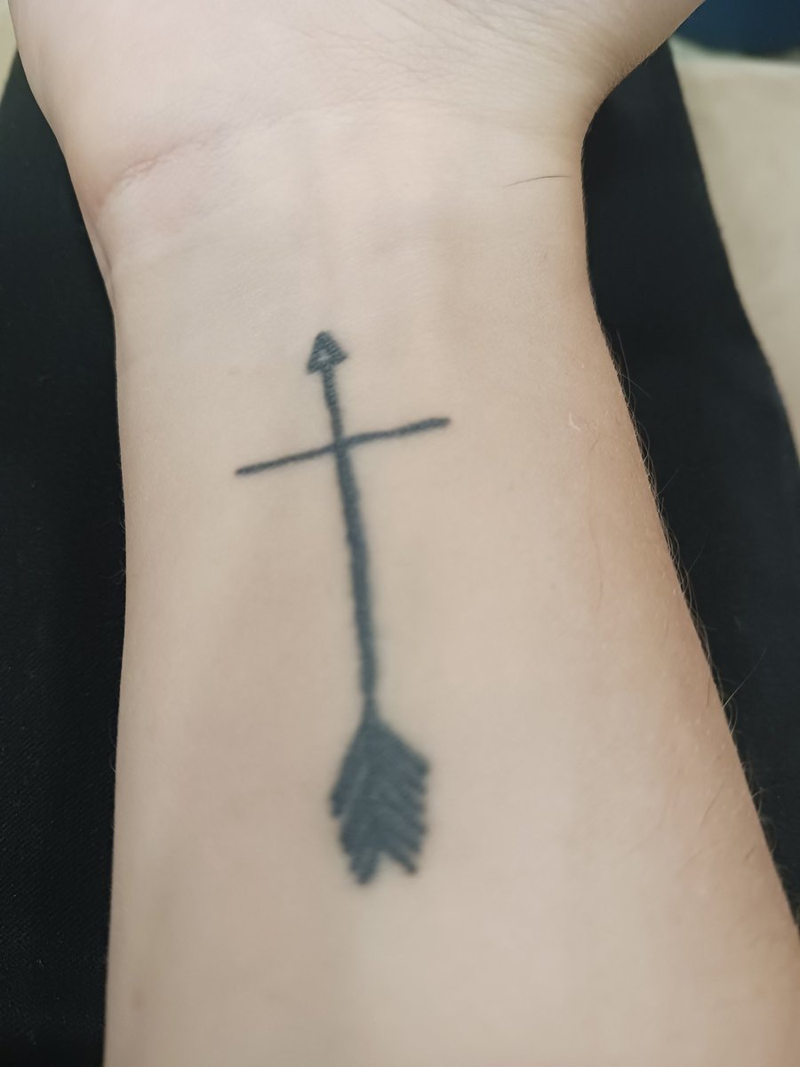 tht1speechteach's tweet photo. @JayWamsted Got this after I student taught so the college couldn't tell me "no visible tattoos while representing us". I'm scheduled to get #2 in a couple months. https://t.co/AYcNk7Visf
