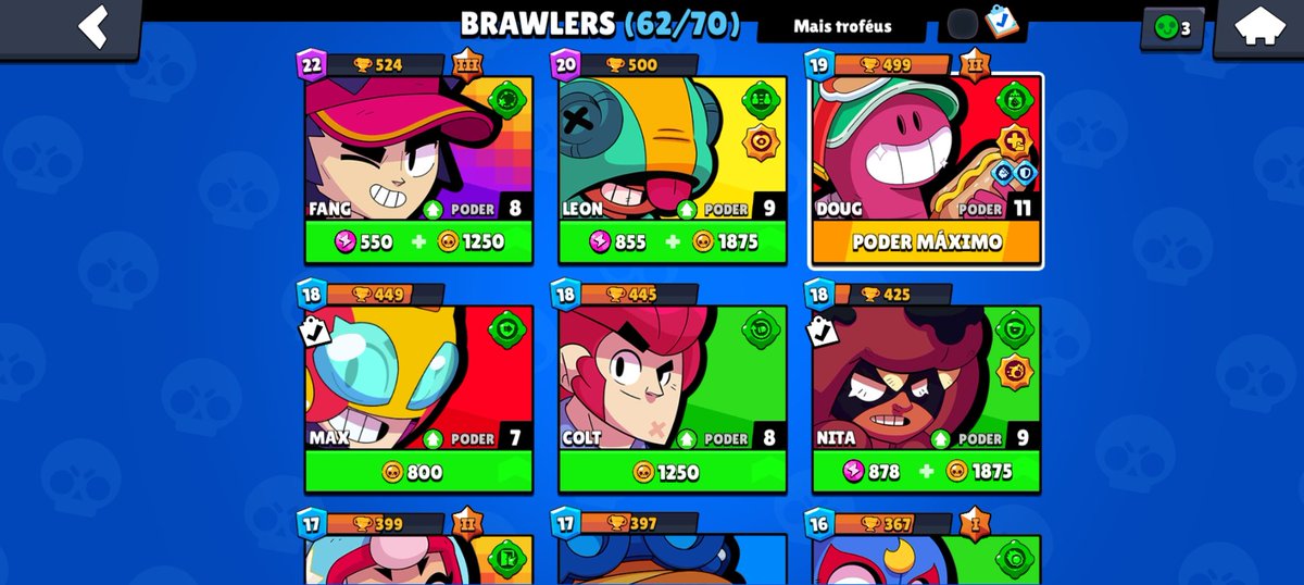 Gui8bit1's tweet photo. DOUG CLASSE 19 FALTANDO 1 TROFÉU PRA CLASSE 20!!!!! #BrawlStars #HotDoug #HotDog #Classe20 #DougBrawlStars https://t.co/41JJv7C0xZ