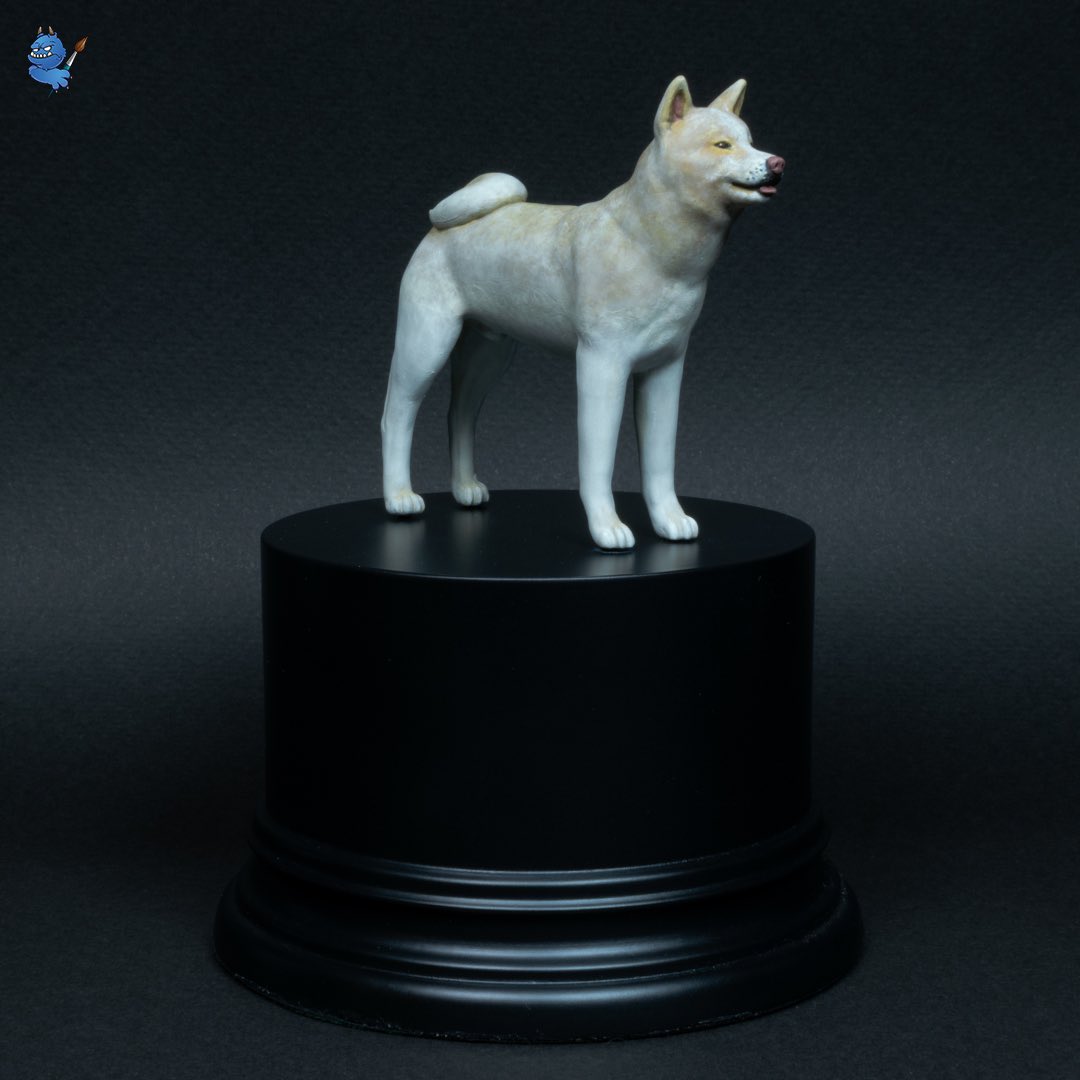 troll_painter's tweet photo. We painted this beautiful Akita miniature for a wonderful client who ordered this as a tribute gift for a friend! 

If you are interested to get your pet 3D printed and painted, 
please feel free to contact us!

#miniaturepainting #miniaturedog #3dprint #akita #thetrollpainter https://t.co/kdrbwwqYMY