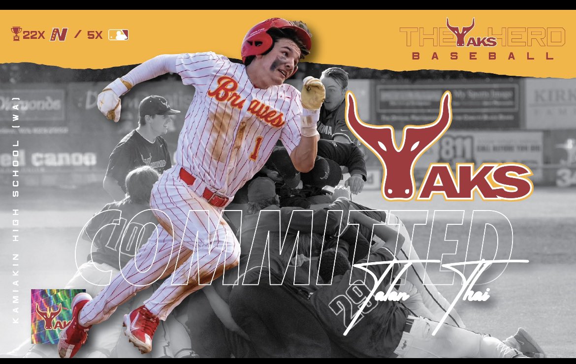 I would like to announce my commitment to <a href="/Yaks_Baseball/">Yaks Baseball</a>. Excited to further my academic and baseball career. Thank you to all my coaches who have helped me along the way!
#RollYaks