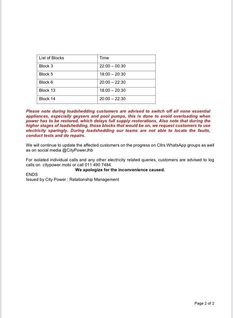 CityPowerJhb's tweet photo. #ReuvenSDC #JoburgUpdates
See update below ⬇️: #Kazernesub #Robertshamsub #Johnwaresub^LT https://t.co/L9p3nCUdKl