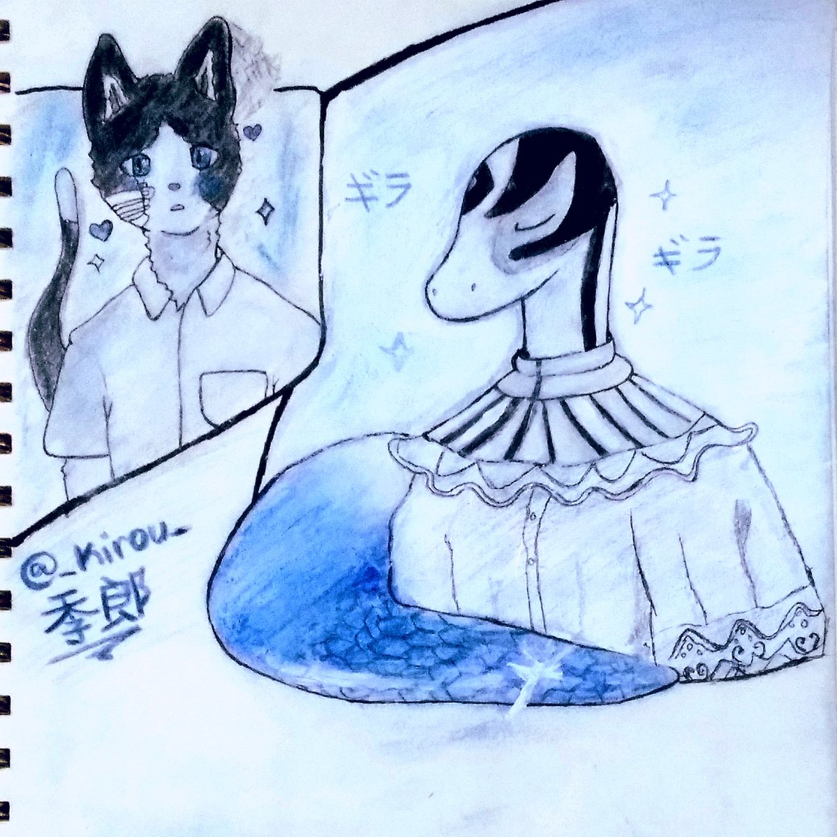 _Kirou_'s tweet photo. Decided to colour the sketch I posted yesterday

More of the monotone blue boys soon...
Maybe :3 https://t.co/BwgPKtqvLA