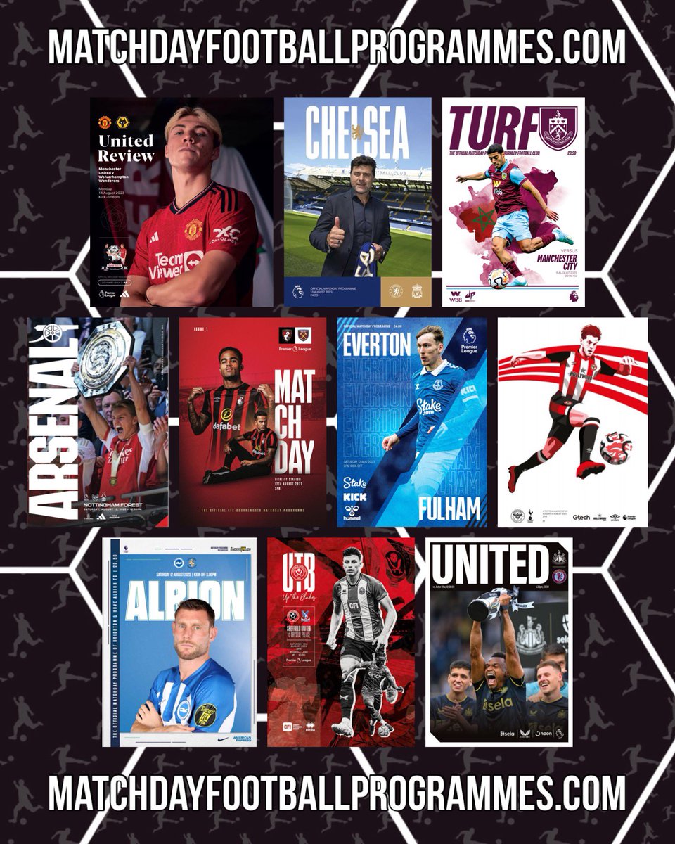 MDFootyProgs's tweet photo. All of this opening weekends #PremierLeague official #MatchdayProgrammes are still available to order on our website https://t.co/CbELoBYJgg including Monday nights #ManUnited v #Wolves programme while stocks last.
#FootballProgramme #PrintedProgrammes #SaveTheProgramme https://t.co/5zCfCEBSuP