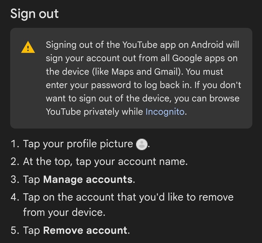 Data breach and privacy practices of <a href="/Google/">Google</a> have gone for a toss under the aegis of <a href="/sundarpichai/">Sundar Pichai</a>.

Now, you can't sign out of <a href="/YouTube/">YouTube</a> until and unless you log out of all Google apps on your phone.