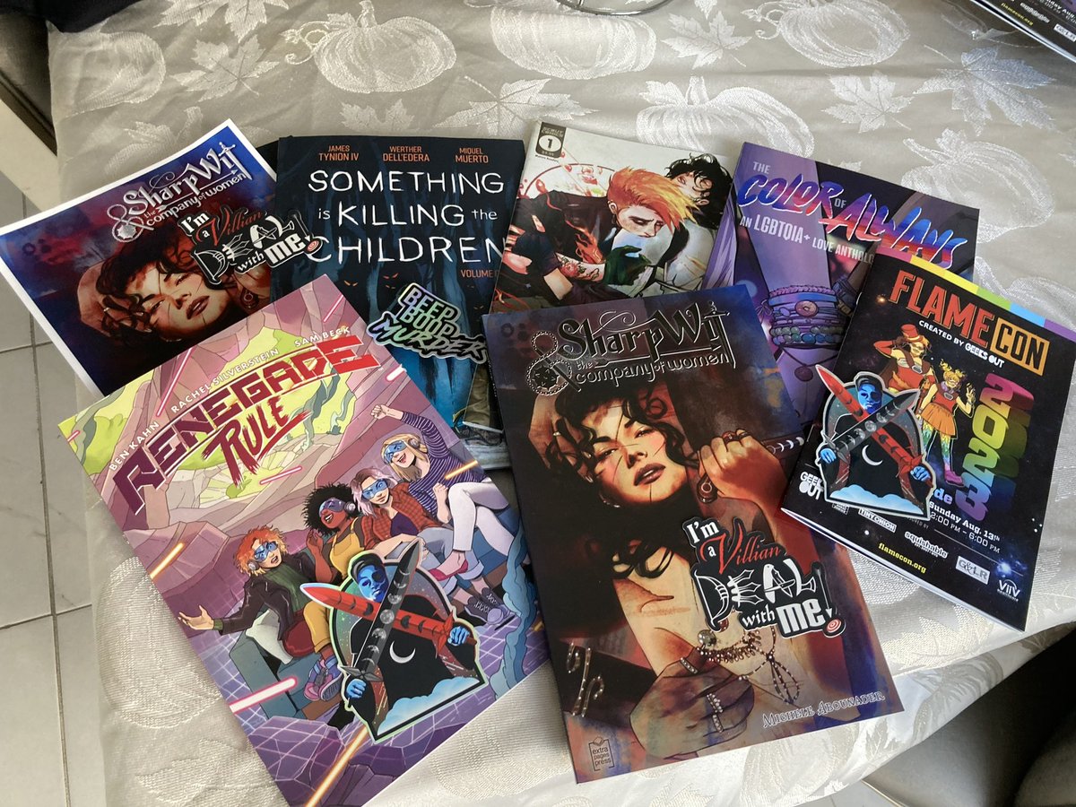 Phil and I did a panel at Flamecon and were able to walk around artist alley as fans. We brought home a nice haul!