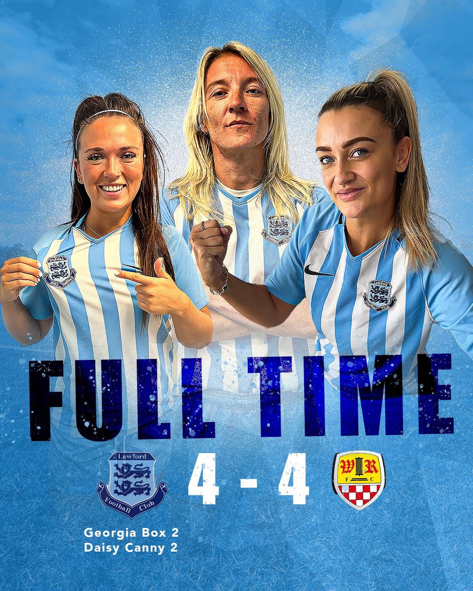 🔹 OUR FIRST POINT FOR LAWFORD 🔹

A great comeback form the girls today who dug deep to take a point from our first league game. Played some amazing football across the park and we feel disheartened to not come away with the win with the greater chances on goal.