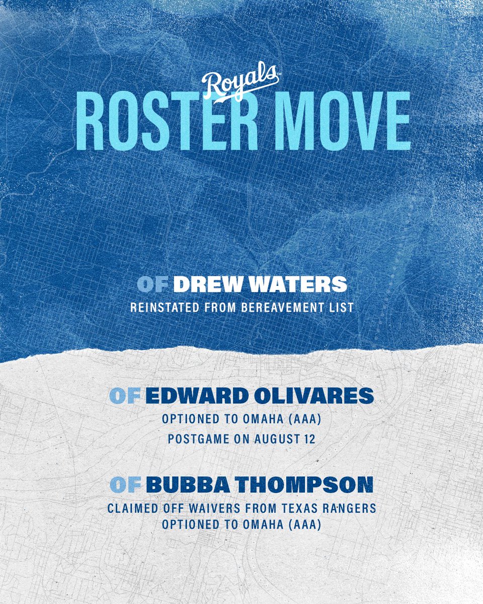 Royals's tweet photo. We have made the following roster moves: https://t.co/pkI1Ujg2zA