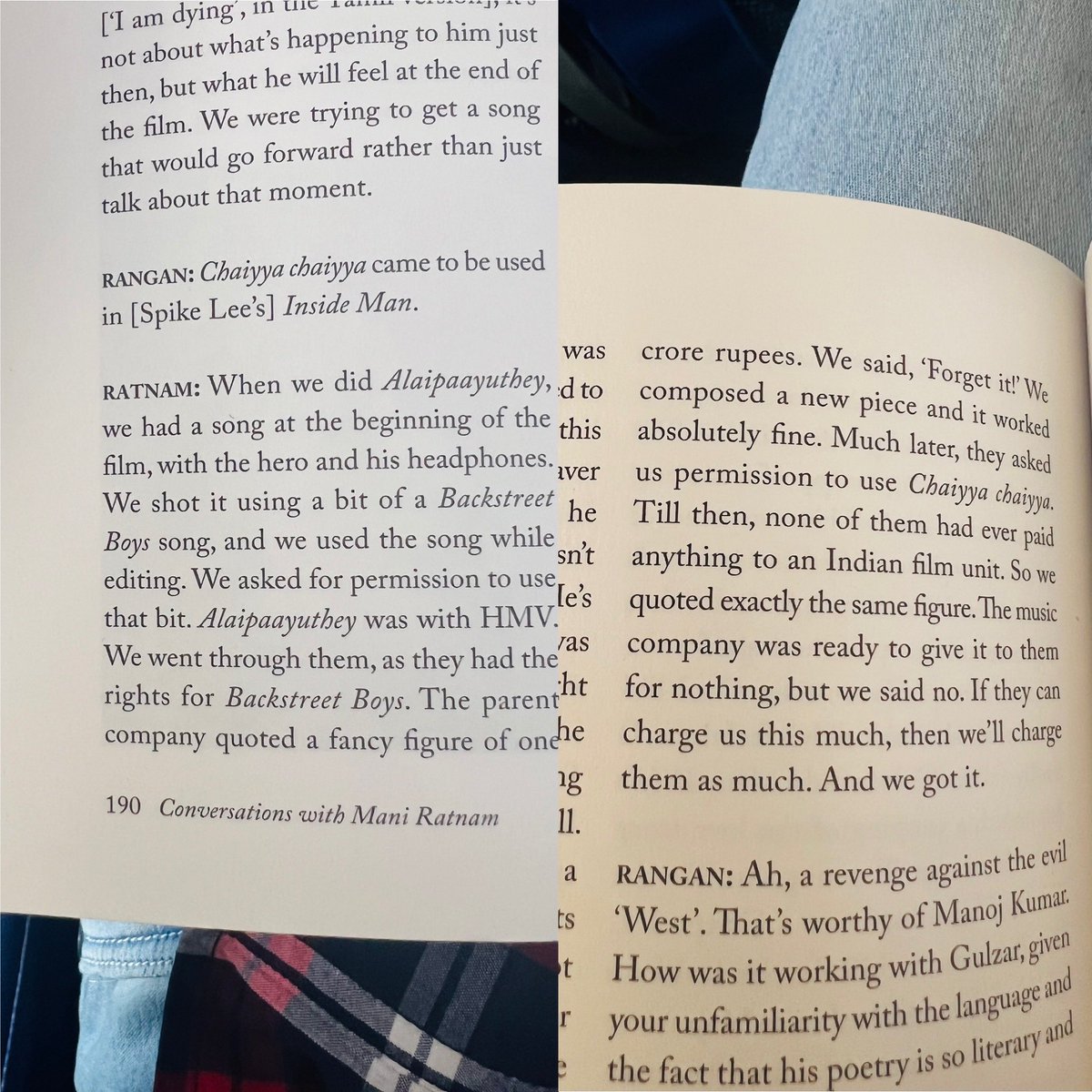 saketh_4490's tweet photo. That attitude of #Maniratnam!!! 🙏🏻🙏🏻. Love the candidness of this book @baradwajrangan. #conversationswithmaniratnam https://t.co/oy93DmBVBA