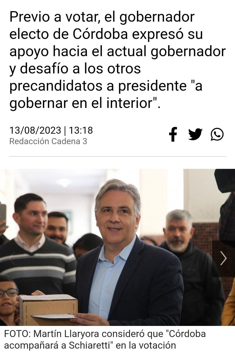 Denuncie ante la fiscalia electoral federal al intendente Martin Llaryora,  por violacion expresa al art. 71 de la ley Electoral federal.
La política debe dar el ejemplo. El Intendente violo la ley debe ser sancionado.