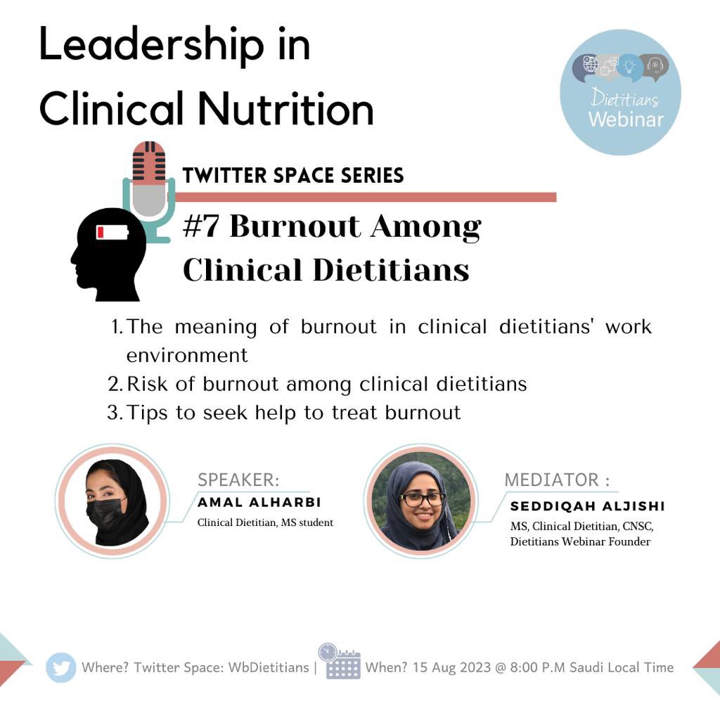 WbDietitians's tweet photo. نعمل نعمل نعمل، ونحن قادة، وهيا الى العمل وحي على الفلاح! 

ولكن ماذا لو زال ذلك الحب للعمل وأردنا ترك كل شيء والرحيل؟ 

هل يُصاب القادة بالإحتراق الوظيفي؟ 
وهل الاحتراق الوظيفي شائع بين اخصائيين التغذية الاكلنيكية ولماذا؟ 

دعونا نناقش موضوع شائك على مساحة توتير 👇 https://t.co/4k4PHisqq6