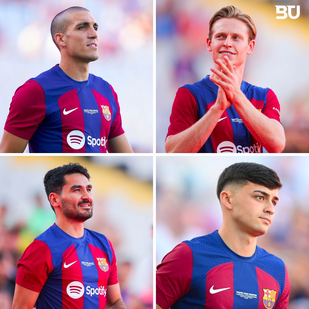 BarcaUniversal's tweet photo. Barça's midfield against Getafe. https://t.co/ZcoAk5lBUi