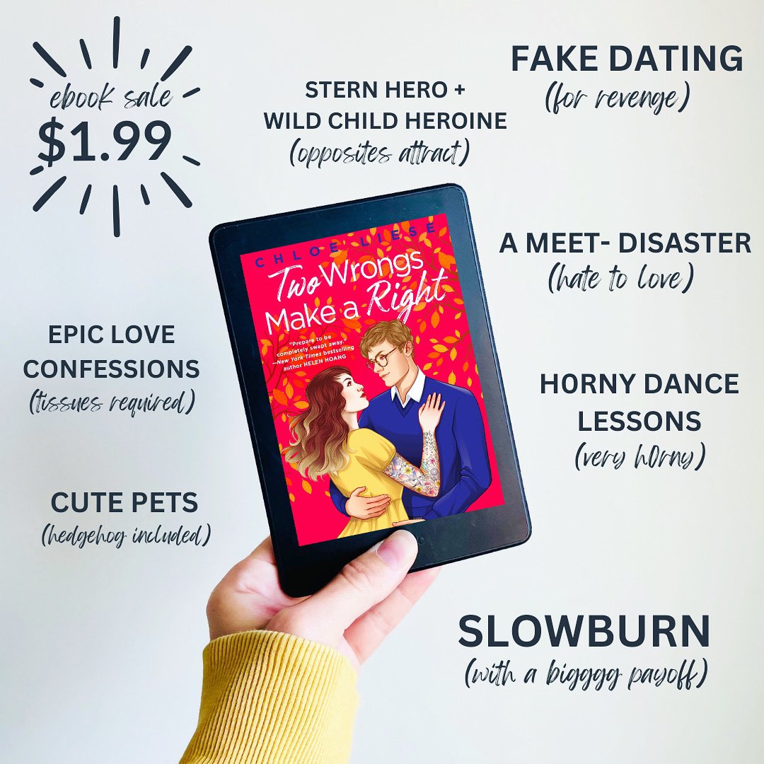 Surprise! These two knuckleheads & their “we can totally fake date & not fall in love” revenge pact are on sale everywhere for a limited time ❤️✨ Buy link: bit.ly/47pcY1n