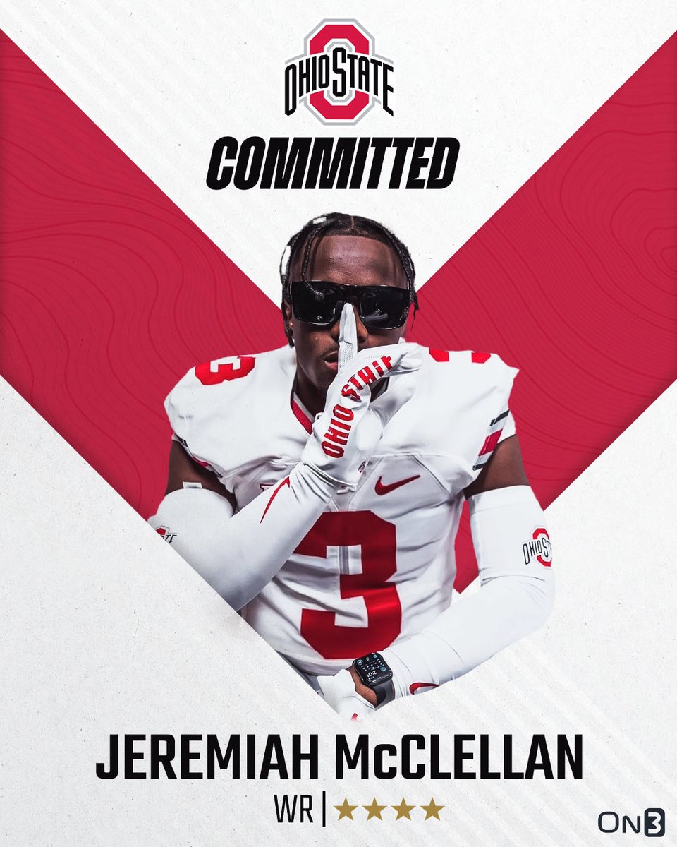 🚨BREAKING🚨 4-star WR Jeremiah McClellan has committed to Ohio State🌰 More from @ChadSimmons_: on3.com/college/ohio-s…