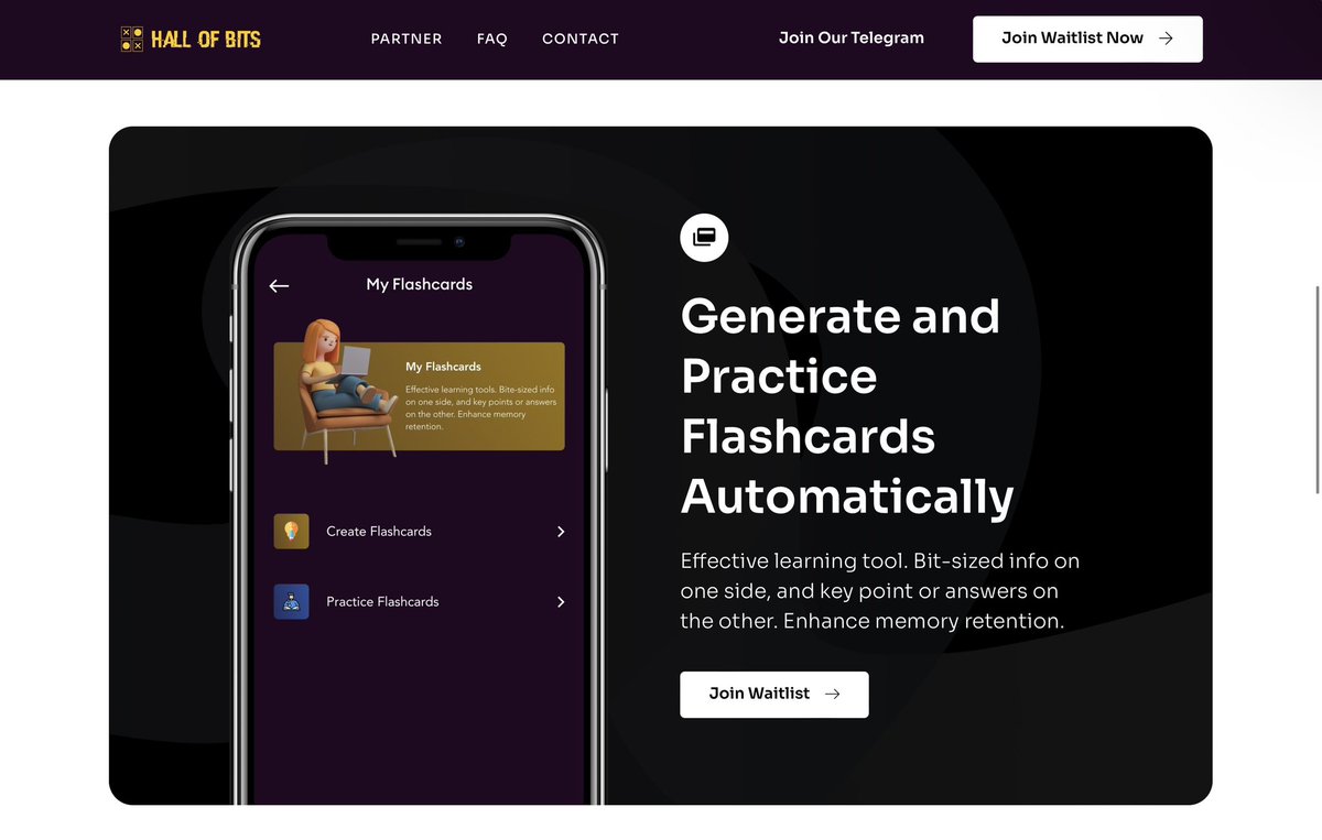 hallofbits's tweet photo. Join over 12,000 persons waiting for this product! 🚀🚀🚀

Visit our website to join:
https://t.co/Qzpv6B2IJl

#play2earn #gamifiedlearning #gamiverse #hallofbits #citizens #explorepage #web3 #ai https://t.co/wZoDtyaAWY