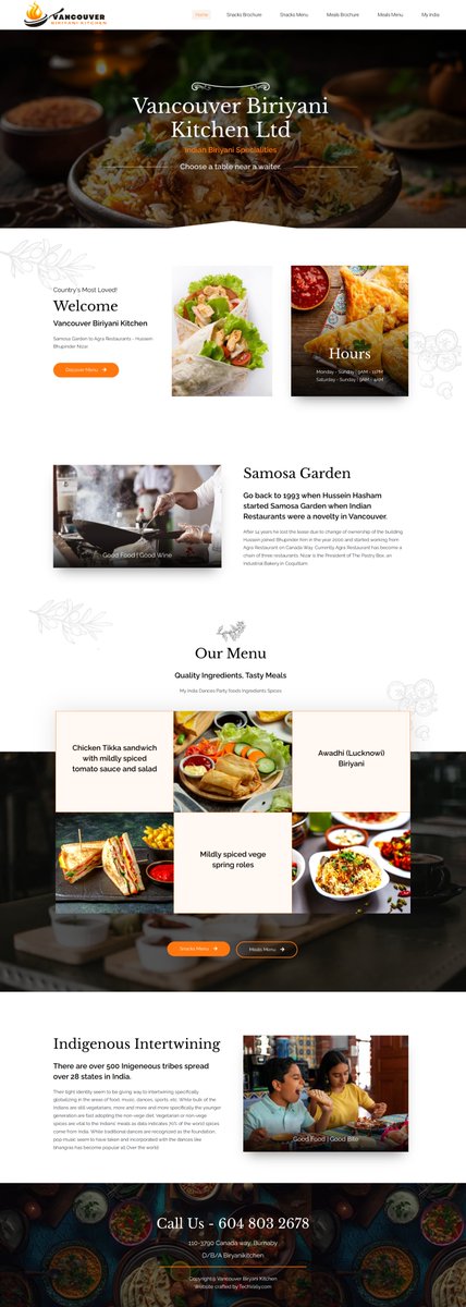 FixSellingSystm's tweet image. 🚀 Exciting News! Our web development agency is thrilled to showcase our latest project: the stunning new website for Vancouver Biriyani Kitchen in Vancouver, CA. #WebDevelopmentMastery #ClientSpotlight #DigitalDelights #techvaliy
