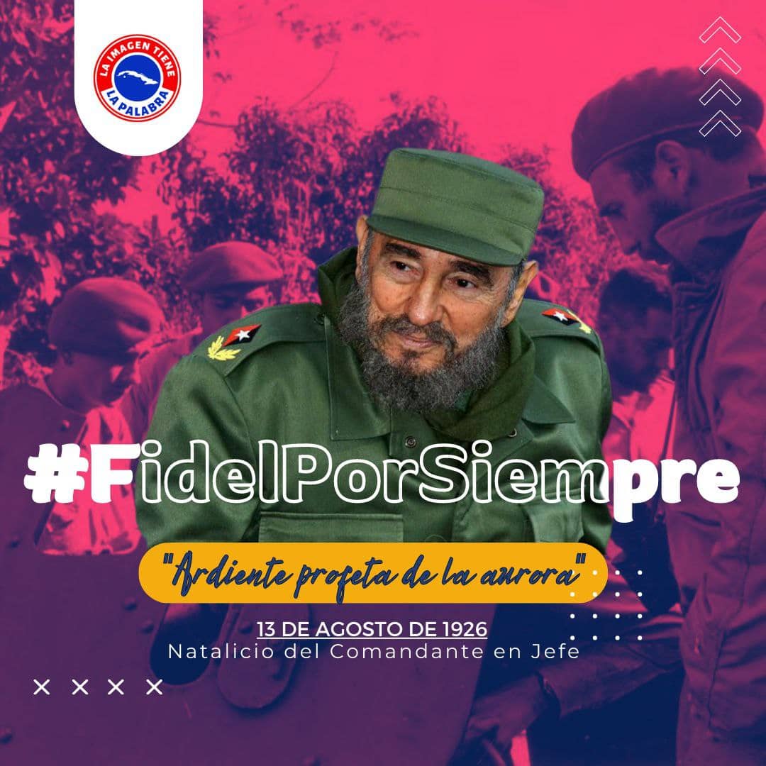 Fidel es ejemplo, virtud y máximo orgullo. Que no hay ni habrá imperio,  enemigo, traidorzuelos ni cobardes que nos aparten ni un «tantico» de nuestros valores, en los cuales él nos educó e inspiró.🇨🇺🇻🇪
#FidelPorSiempre
#CubaPorLaVida
#CubaCoopera
<a href="/MINSAPCuba/">Ministerio de Salud Pública de Cuba</a>
<a href="/japortalmiranda/">José Angel Portal Miranda</a>