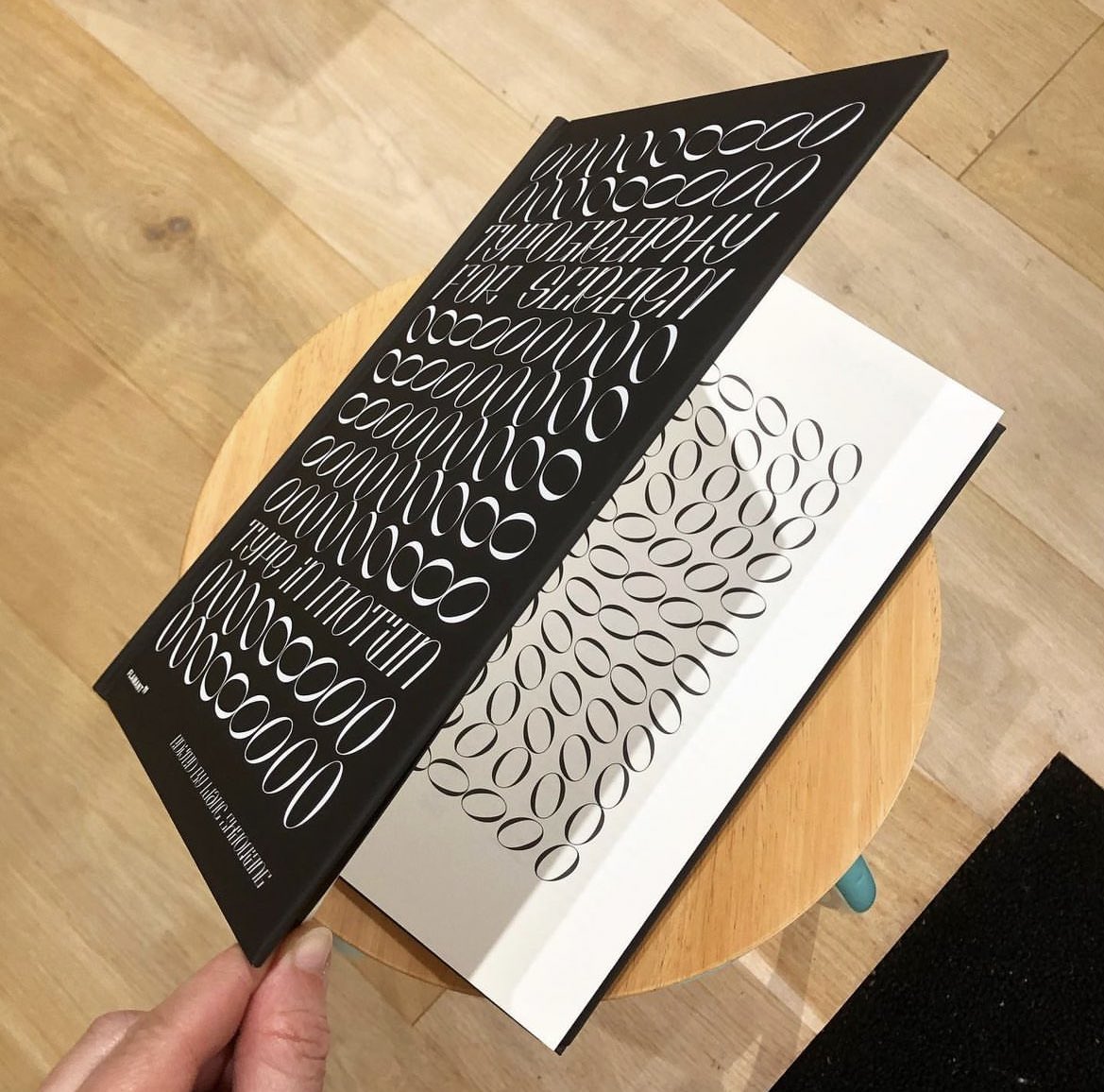 Counterprint's tweet image. 🖤 Love the pattern created by just rotating the letter 'O’ on ‘Typography for Screen’. counter-print.co.uk/products/typog…