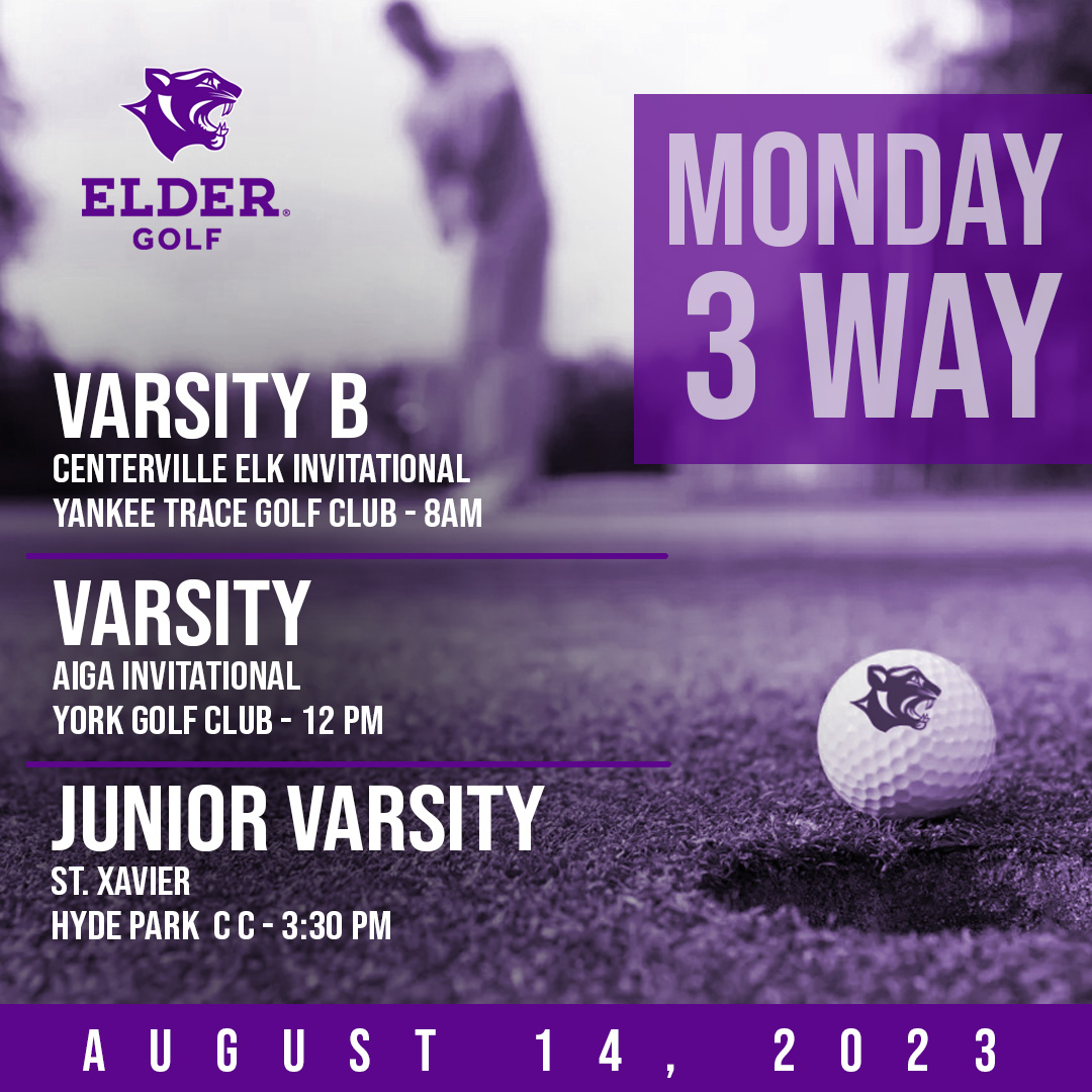 Elder_Golf's tweet photo. All three levels of ELDER GOLF in action on Monday. #Altiora https://t.co/66kE2h8tJN