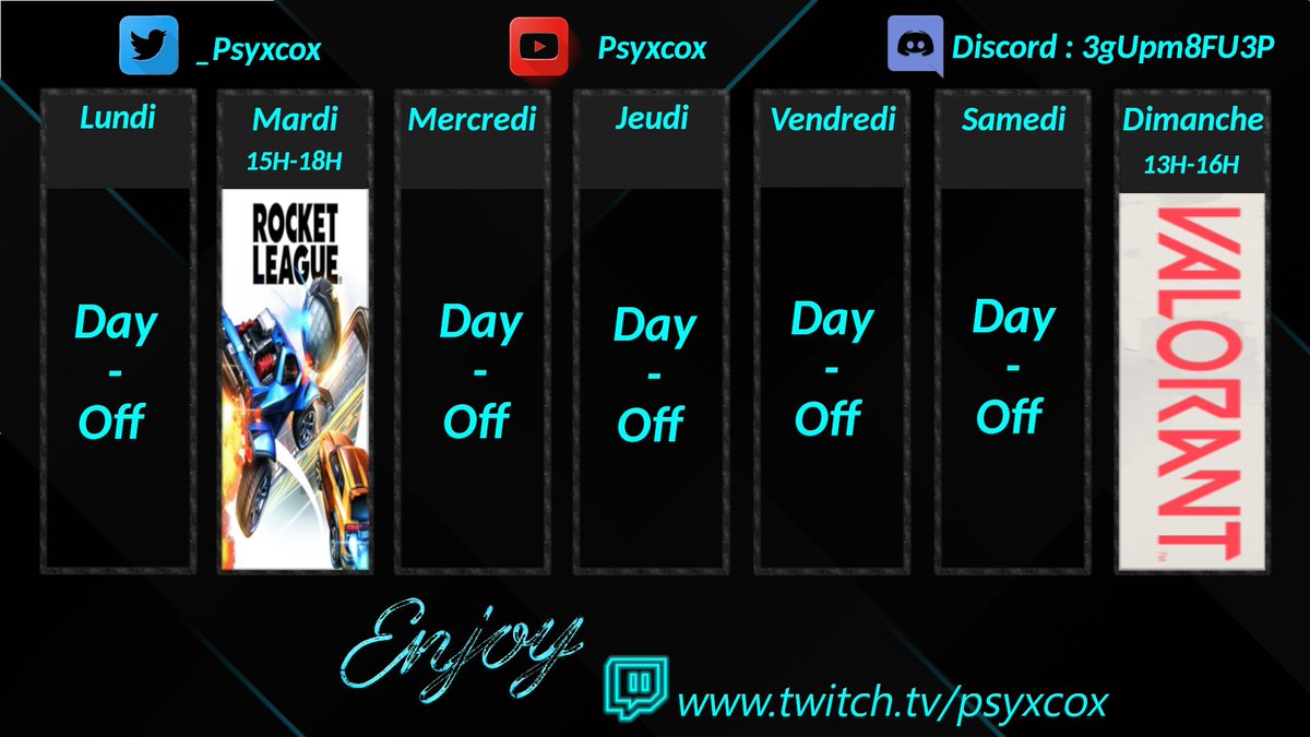_Psycox's tweet photo. Yooo les potes ! 🦁

Voici le petit planning de cette semaine !

Pas beaucoup de streams, je reprend le boulot sur une semaine chargé, j'essaierais de vous faire des petits lives en fufu si je suis pas trop HS ! 🙃🙂

Des bisous ! ✌️ https://t.co/sVRX4Pb6Fk