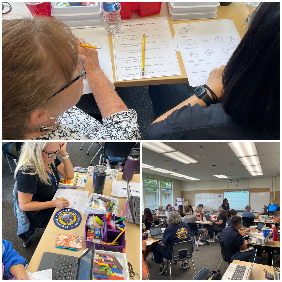 What a great week we had with our #MTVeagle teachers! Day 1 of PD, we focused on Math. Introduced staff to Ch. 1 or Beyond Pizza &amp; Pies, reviewed Math UA and spent time planning 1st Math CFA. #TeamBCSD
