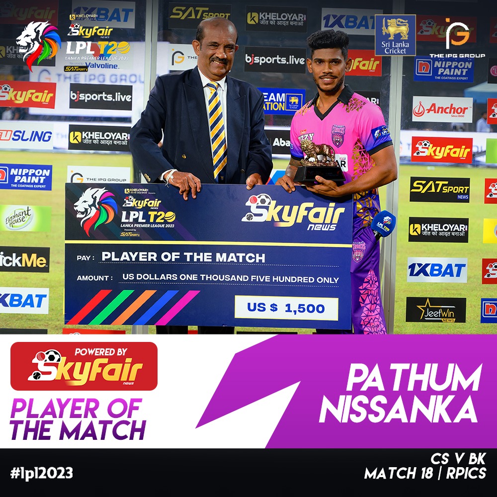 Pathum Nissanka stood out once again!

#LPL2023 #LiveTheAction @OfficialSLC @ipg_productions @SkyFairsports