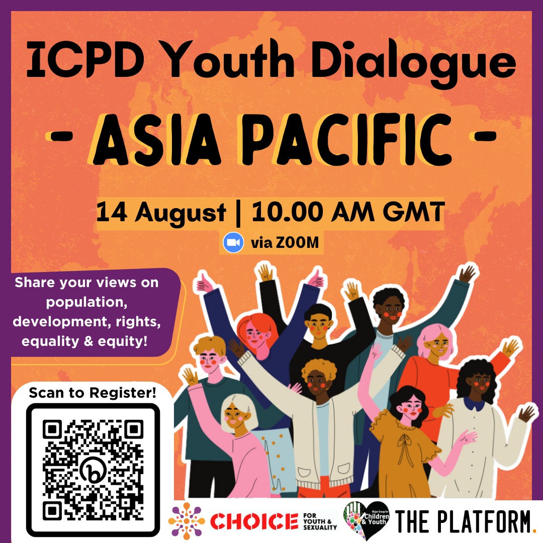 Less than 12 hours left to register! Join us in shaping the future at the Asia Pacific Youth Dialogue on #ICPD. Your voice matters! From #ICPD25 to #ICPD30 lets drive change for population, development & SRHR. 📅 Save the Date: 14 August 🕒 10 AM-12 PM GMT #YouthForICPD