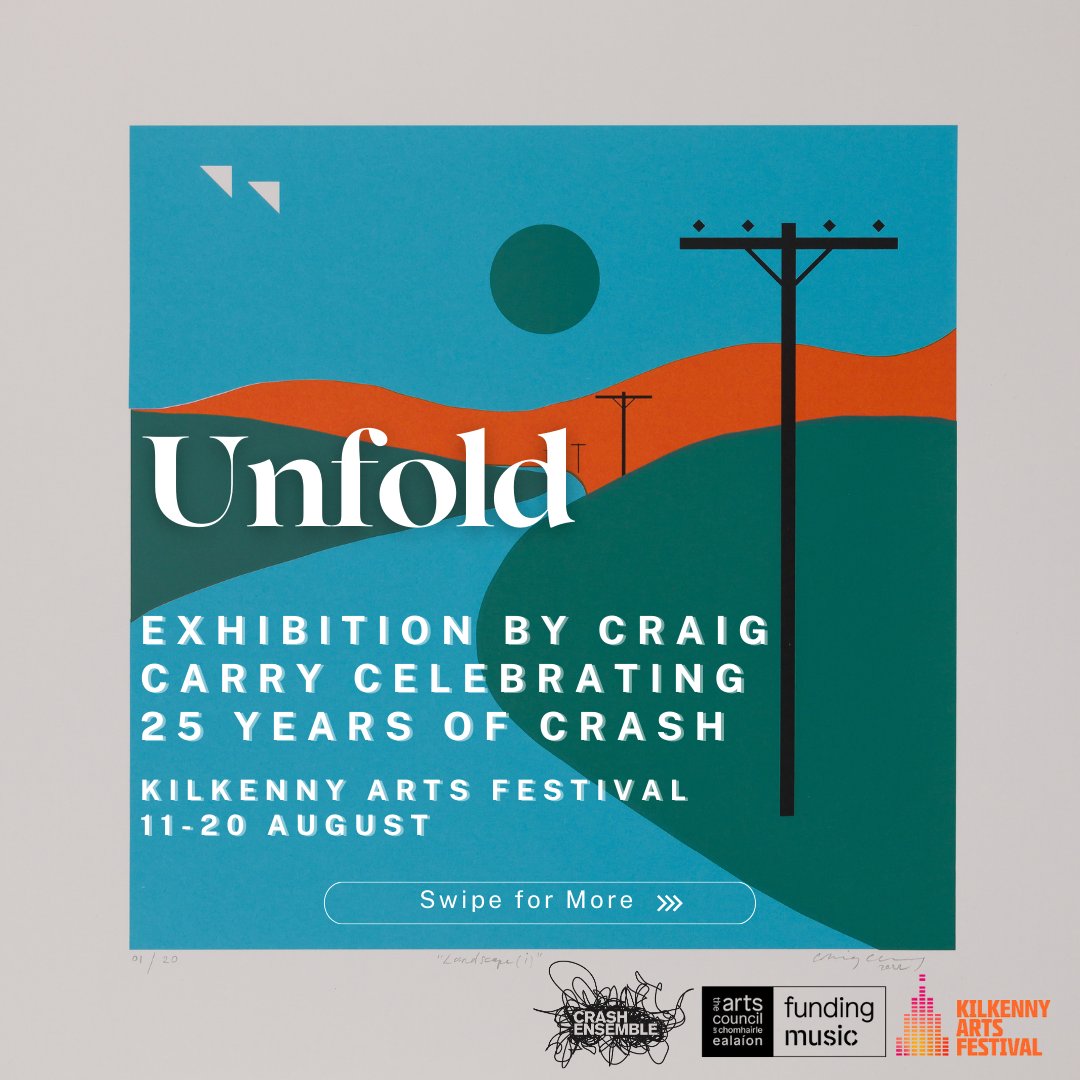crashensemble's tweet photo. Don't miss the opportunity to enjoy our @crashensemble inspired
@craig_carry exhibition: 𝐔𝐧𝐟𝐨𝐥𝐝
(11-20 Aug) FREE
https://t.co/Nzvd0inSGK
#crashensemble #art #ilustration #KAF50 #kilkenny #music #kilkennyartsfestival @KilkennyArts @artscouncil_ie @DubCityCouncil https://t.co/5rPDjUqHJK