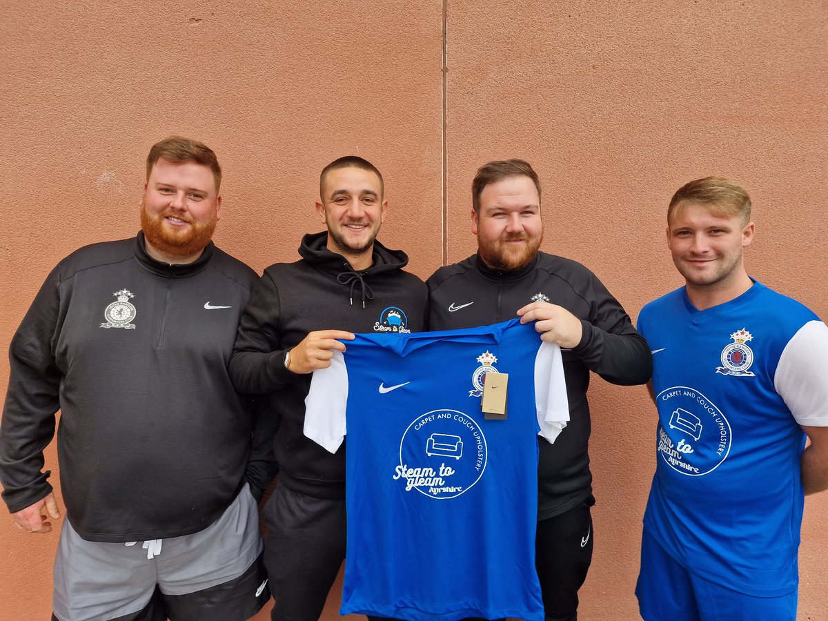 Meet the sponsors 🤝🏻🇬🇧

Steam to gleam ayrshire 

Would like to thank Clayton @ Steam to gleam for sponsoring the 23/24 home strip

They are an ayrshire leading carpet &amp; upholstery cleaning company.

Contact them for all your cleaning needs 💎👏🏻