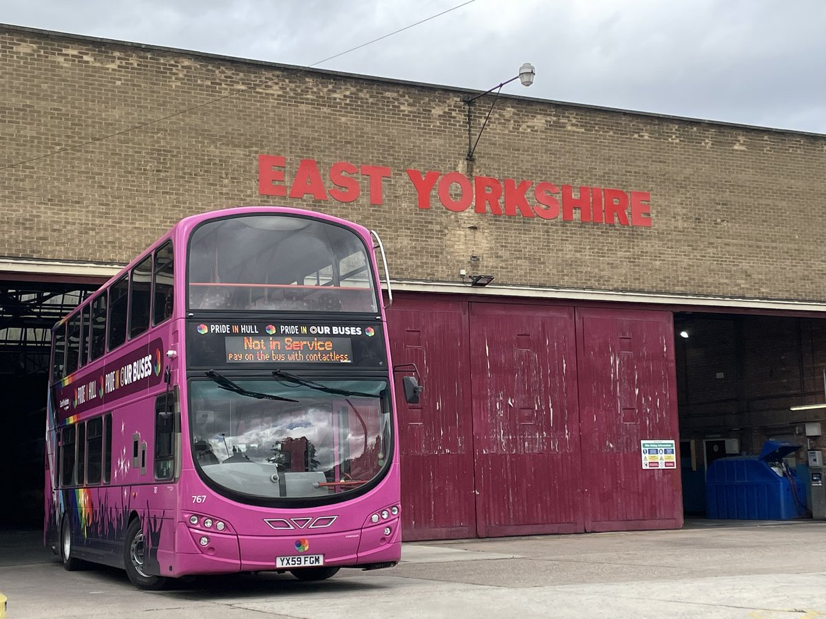 Pride outside the garage