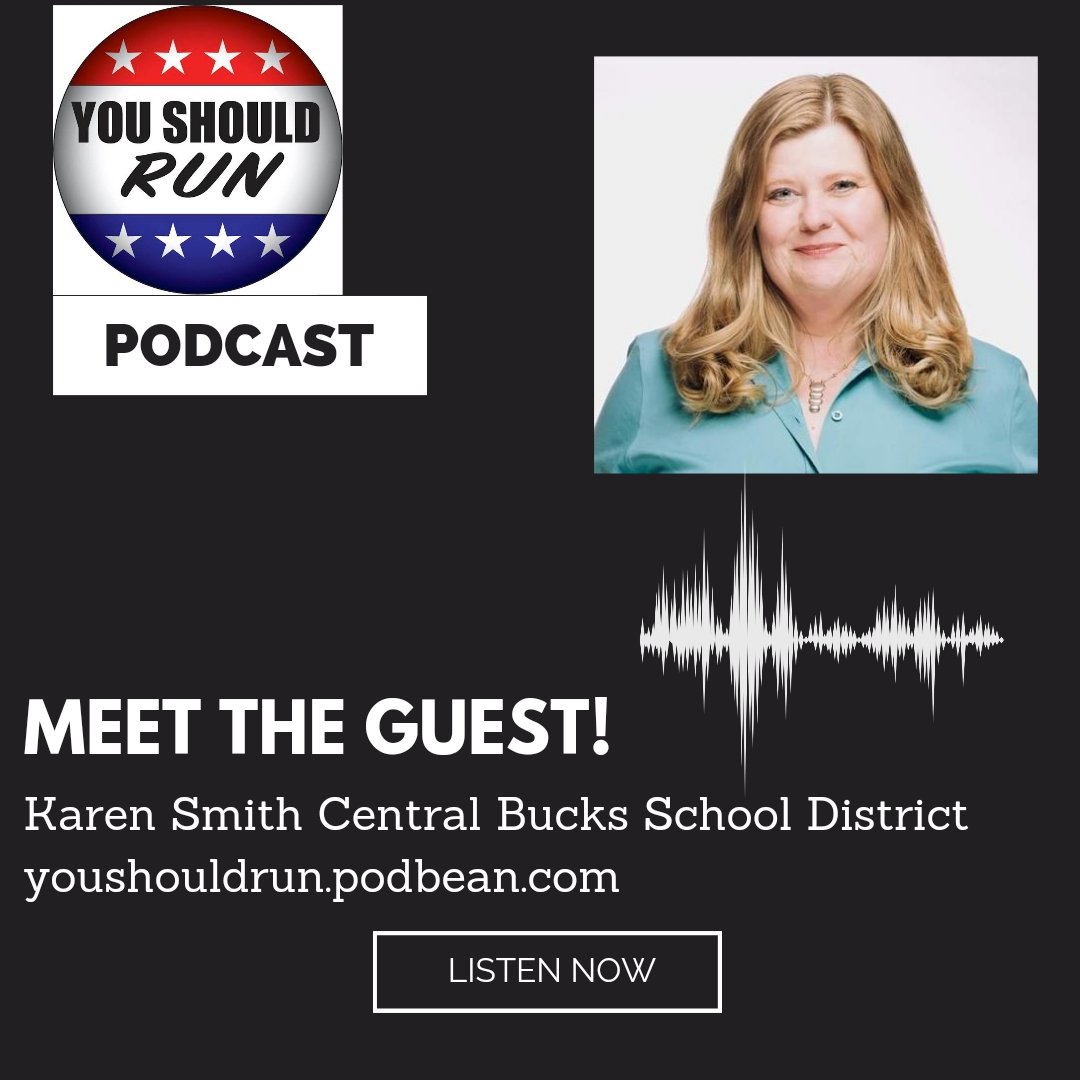 If it's Sunday, it's time to Meet the Guest! This week, Karen Smith talks about the ongoing controversies at Central Bucks School District, her commitment to public schools, mental health care, and why YOU should run for office. 

Listen at: youshouldrun.podbean.com/e/karen-smith-…

#savecbsd
