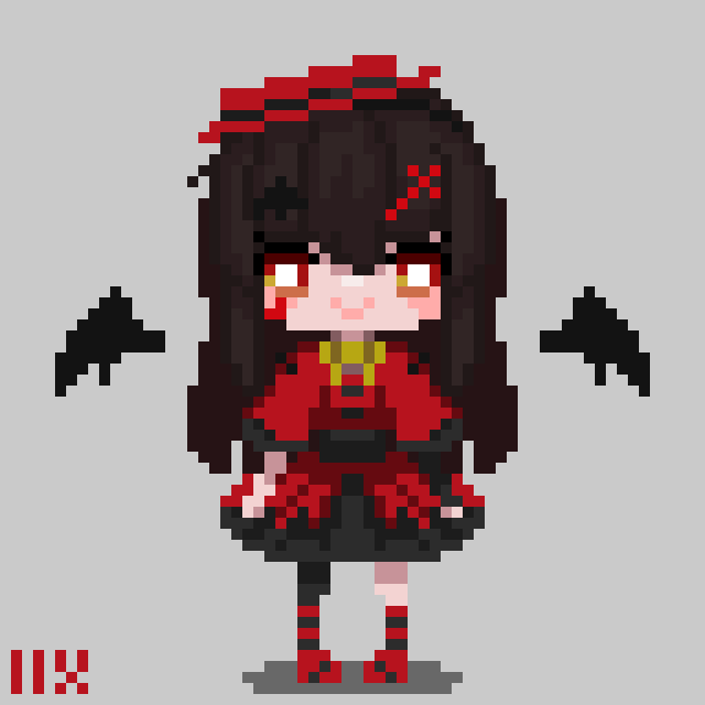 「ルアちゃんドット絵」|古 トラのイラスト