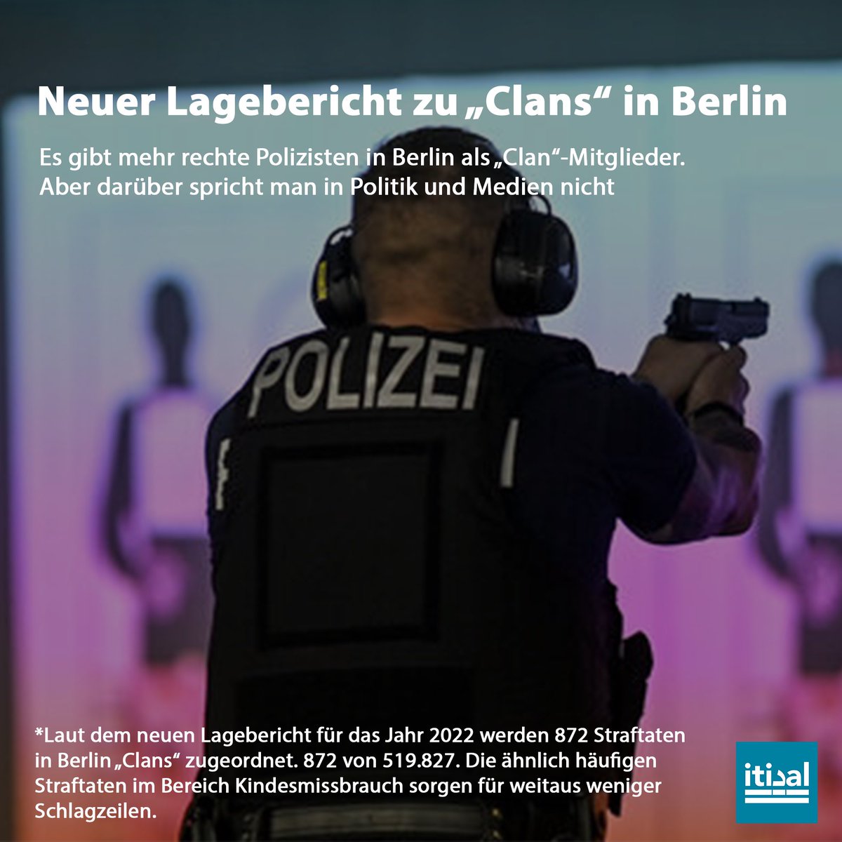 Das LKA Berlin hat einen neuen Lagebericht zu "Clankriminalität" veröffentlicht. Und beinahe alle Medien übernehmen die Aussagen der Behörden und Politik ohne kritische Recherche. „Die Zahl der Kriminellen aus arabisch-türkischen Clans steigt“ leiten rbb und Tagesschau ihre