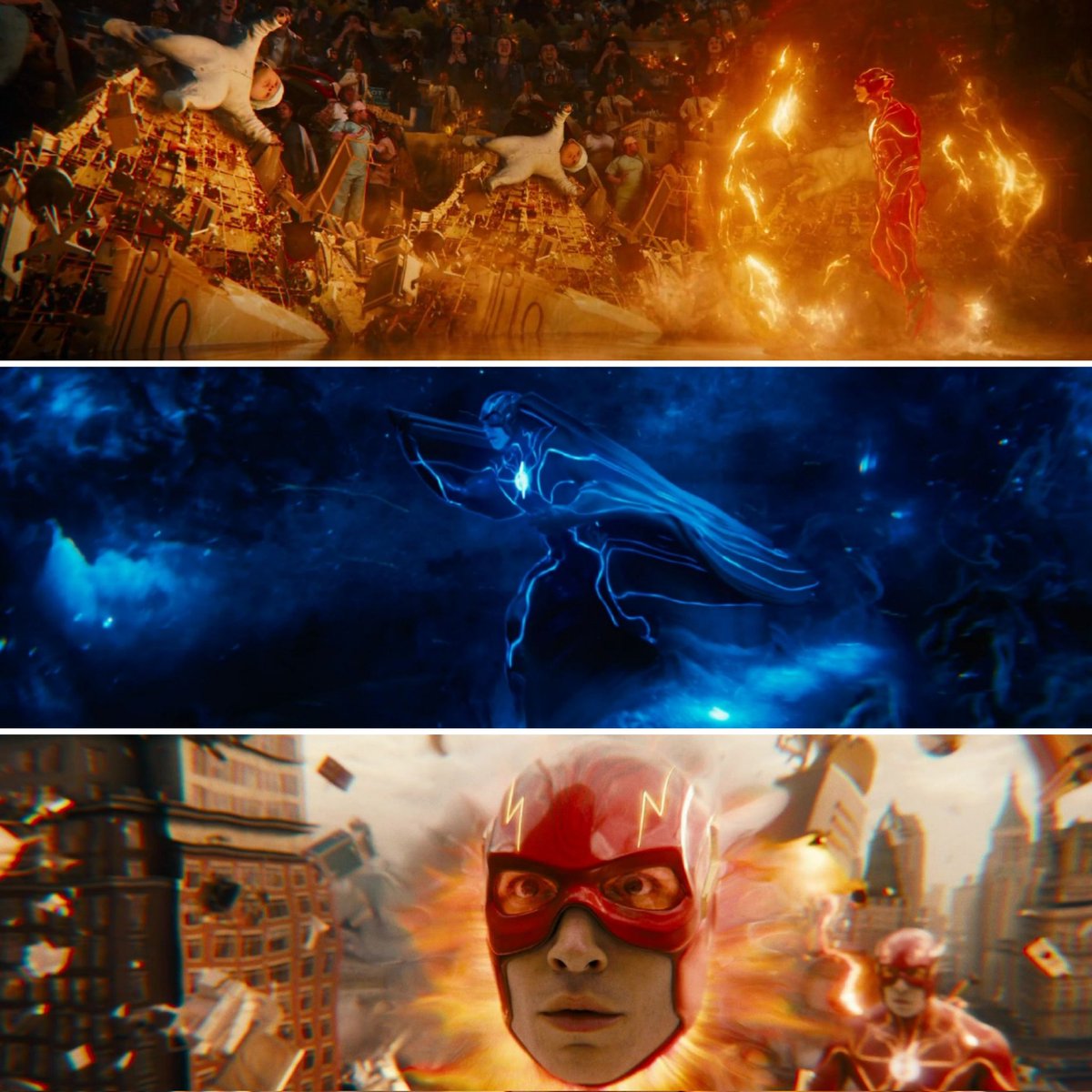 BlogDeBatman's tweet photo. #EBDBPregunta: Haciendo a un lado las críticas que puedan tener sobre el CGI o el guión en general, ¿qué opinan sobre la forma en la que el director #AndyMuschietti abordó visual y conceptualmente la #SpeedForce y los viajes temporales en #TheFlash? 🤔 https://t.co/5wU6d3mPEB
