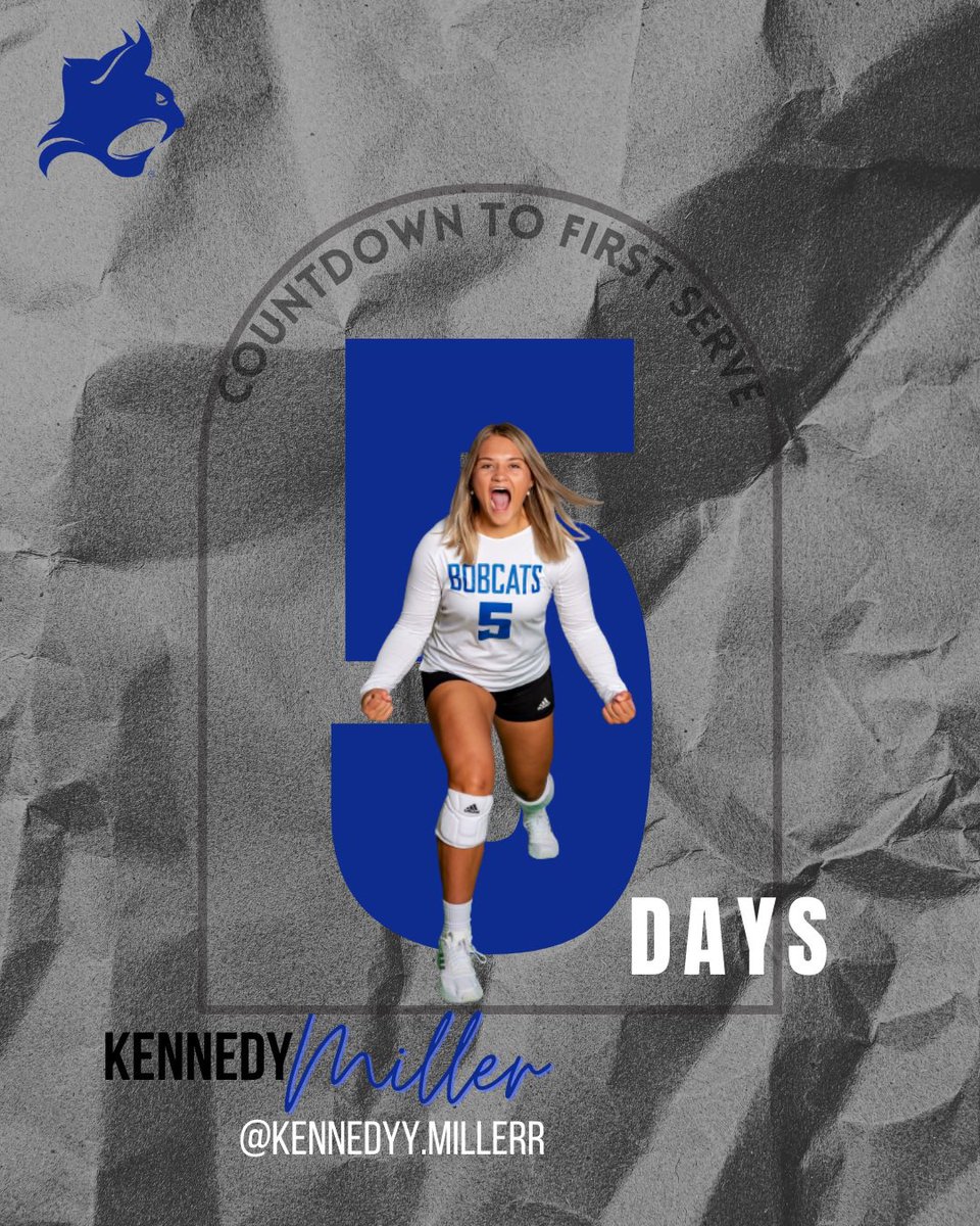 5 DAYS TIL GAMEDAY!!!💙🐾🏐
#pscvball | #ClawsOut | #LOVE | #AsONE | #Compete | #GoBobcats