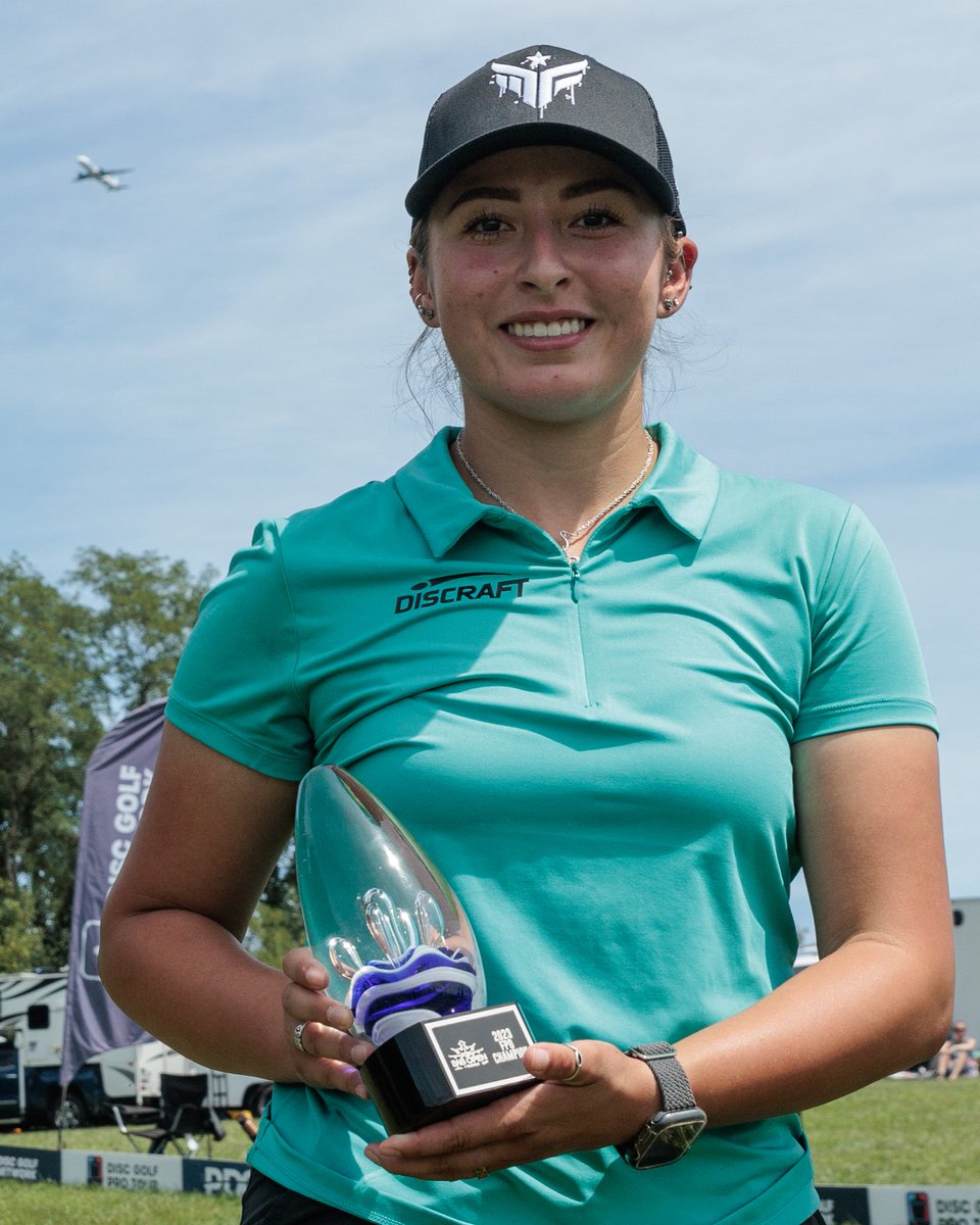 DiscGolfProTour's tweet photo. First DGPT win of the season today ➡️ On Tour episode tomorrow. What a week for Valerie Mandujano! https://t.co/zuNffBDrCA