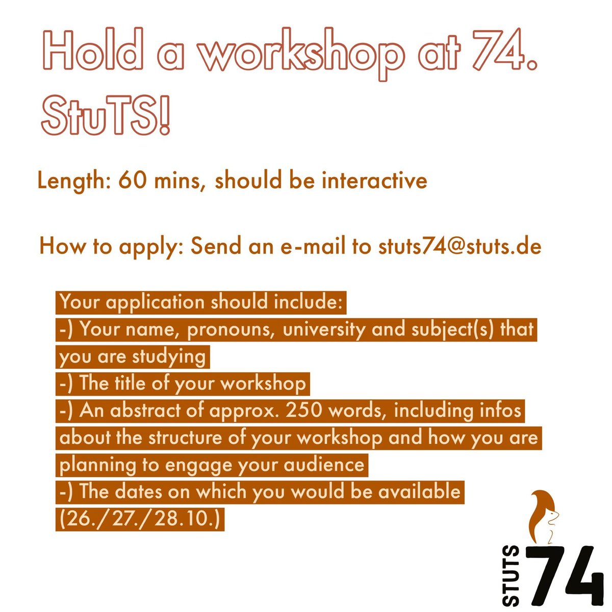 Our Call for Papers is out now!
Due to technical issues, we do not yet have a portal via which you can apply. However, we look forward to receiving your applications via email! 
If you have any questions, you can comment on here, DM or email us! 
🫶🏻🐿️🎡