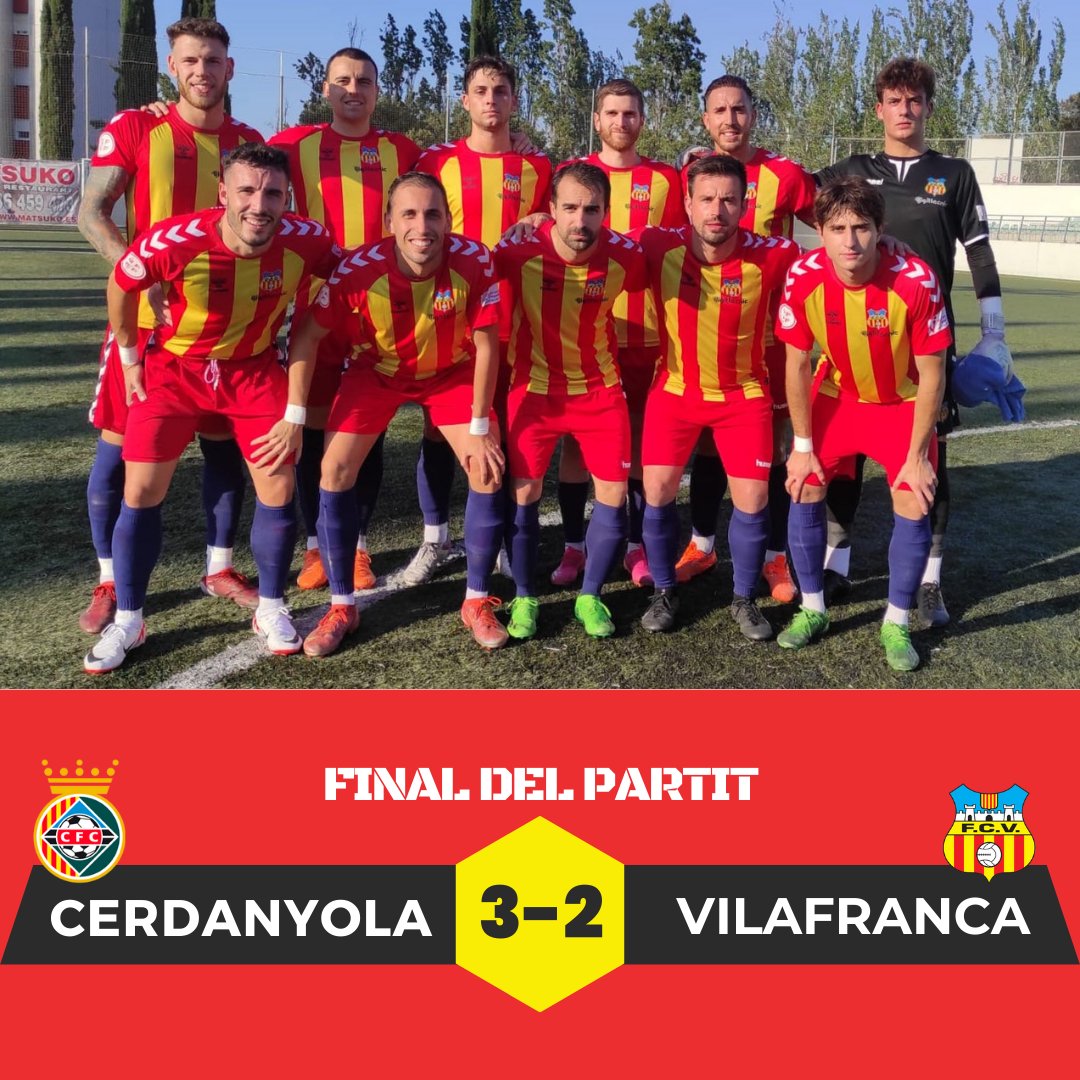 🏁 FINAL: Cerdanyola 3️⃣ - Vilafranca 2️⃣

⚽️ Toro, de penal al minut 70, i ell mateix al minut 88 acaba reduint diferències per al 3-2 final. Els locals havien fet el 3-0 al minut 48.

#Tornemalsorígens #Futcat #CerdanyolaVilafranca #Amistós <a href="/CERDANYOLAFC/">CERDANYOLA VALLÈS FC 💚</a>