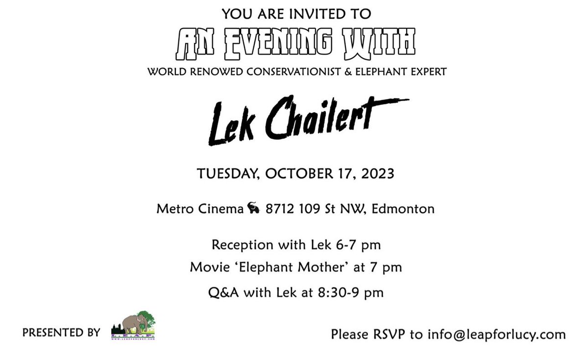 LEAPyeg's tweet photo. We cannot shout this enough 
World 🐘 expert and conservationist is coming to Edmonton 🇨🇦
@shoplocalyeg @EdmontonChamber @yelpedmonton @CRAFTbeeryeg @cashmobyeg @edmontonmade @TireEdmonton @edmontonpolice @CanadianTire 
Will you join us for an elephantastic  evening 🐘 💜🐘💜🐘💜 https://t.co/IYV3qPwLMP