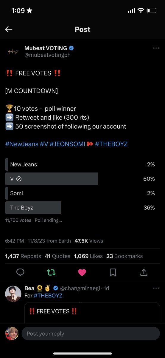 wonitete's tweet photo. @mubeatvotingph done for #V https://t.co/hLzcQp9eZg