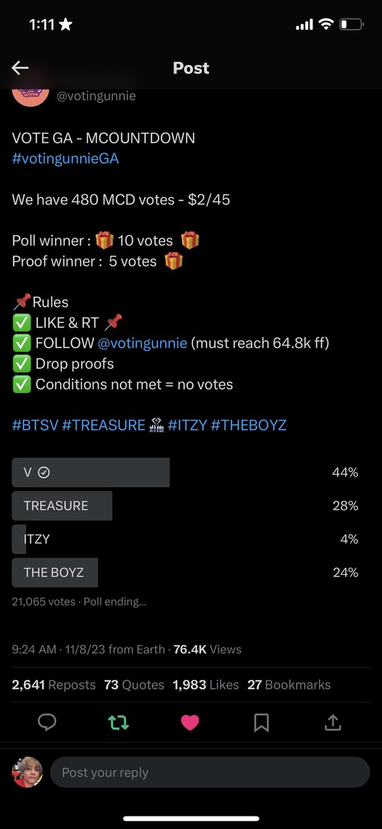 wonitete's tweet photo. @votingunnie done for #V https://t.co/3Li37oU65E