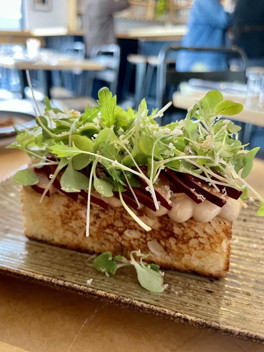 A first visit to Picole from the team @tarebristol Favourite was the rosti w/ truffle mayo &amp; Montgomery cheese. Trout w/apple, labneh &amp; dill, sun dried tomato &amp; mozzarella arancini, boquerones &amp; tomatoes w/cashew curd,basil &amp; hazelnuts,duck parfait on brioche &amp; summer plum all👌🏼