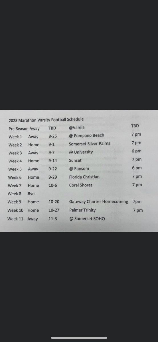SeanMhs's tweet image. 2023 Fins season schedule! Looking forward to seeing everyone out!