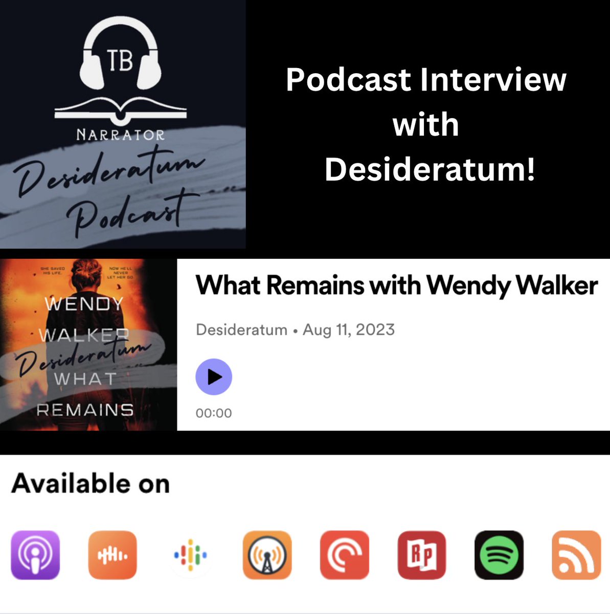 Wendy_Walker's tweet photo. Many thanks to #desideratum for this interview! Listen here: https://t.co/rHdimNNIXF https://t.co/gtpLeAEKWe
