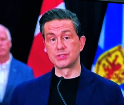 The million dollar makeover gone amok. Hard to change his track record of 19 years as a racist, homophobe, transphobe misogynist, anti-climate change, anti-science, supporting an attempted insurrection, anti-vax, rage farmer, with HAIR GEL &amp; a JACKET. Jackass! #NeverPoilevre
