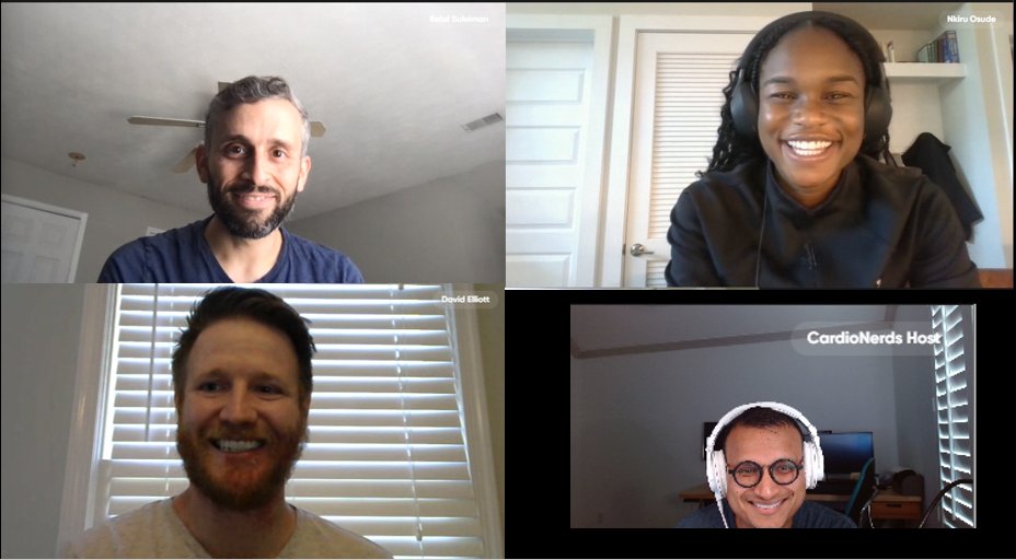 🎙️Had a blast learning about Mitral PVL from @DukeCardFellows - @BelalSuleiman @NkiruOsude & Dr. David Elliott. Expert comments from @AWangDukeU Stay tuned...@CardioNerds ❤️🤓