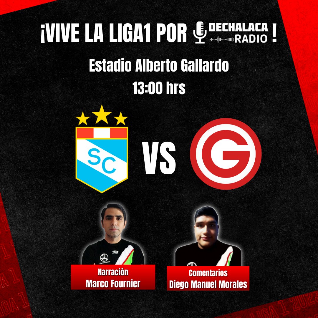 [EN VIVO] #Liga1 por #DeChalacaRadio

🍺 Sporting Cristal 🆚 Deportivo Garcilaso 🐱
🏟️ Estadio Alberto Gallardo (Lima)

🎙 Narración: Marco Fournier
🗣 Comentarios: Diego Manuel Morales

La ficha 👉 bit.ly/CriGarC23

🎧 Escúchalo acá 👉 bit.ly/DCHRadio